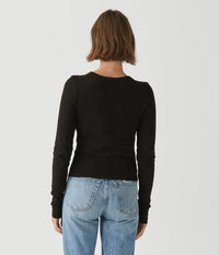 Michael Stars Orion Crop Tee - Black-Hand In Pocket