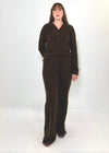 Bobi  Funnel Neck Henley - Umber