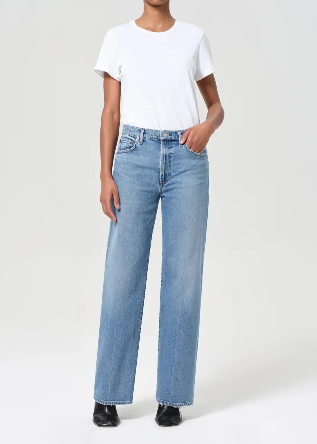 Agolde Harper Straight Jean - Kindle-Hand In Pocket