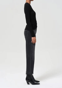 Agolde Harper Straight Jean- Radius-Hand In Pocket
