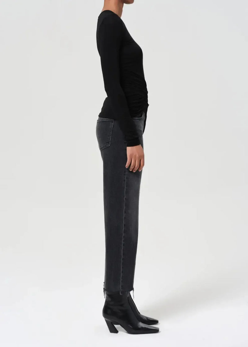 Agolde Harper Straight Jean- Radius-Hand In Pocket