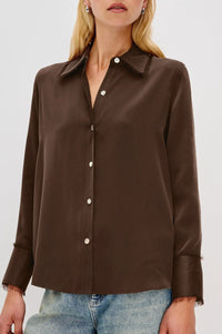 Rails Abbey Top - Espresso-Hand In Pocket