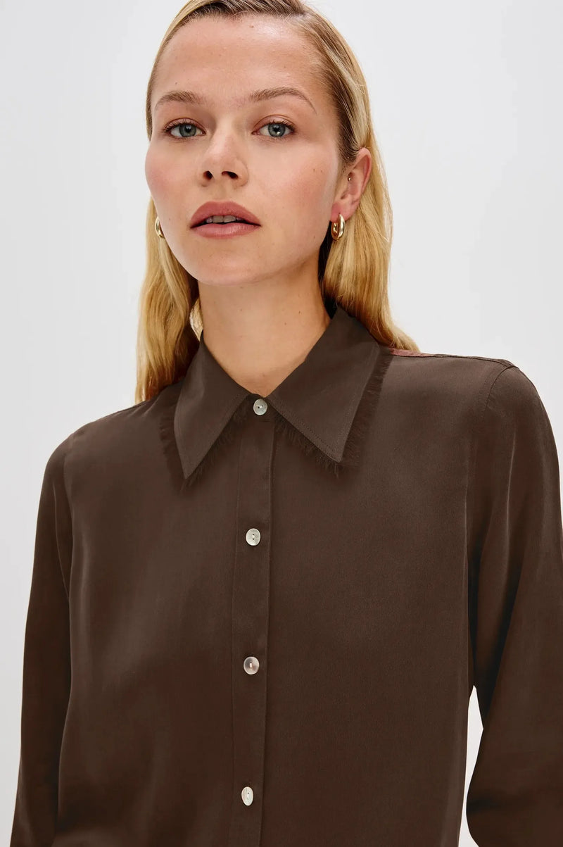 Rails Abbey Top - Espresso-Hand In Pocket