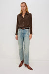 Rails Abbey Top - Espresso-Hand In Pocket