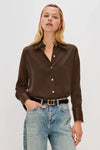 Rails Abbey Top - Espresso-Hand In Pocket