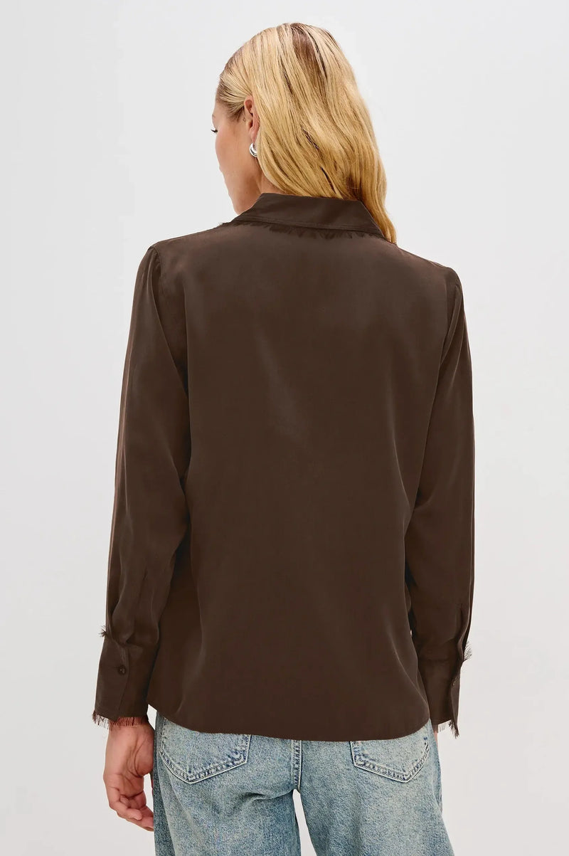 Rails Abbey Top - Espresso-Hand In Pocket