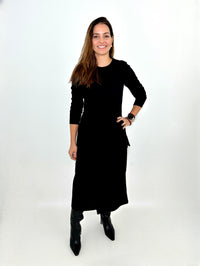 Michael Stars Margo Midi Dress - Black-Hand In Pocket