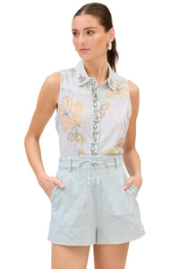 Allison Addison Tank - Pale Blue-Hand In Pocket