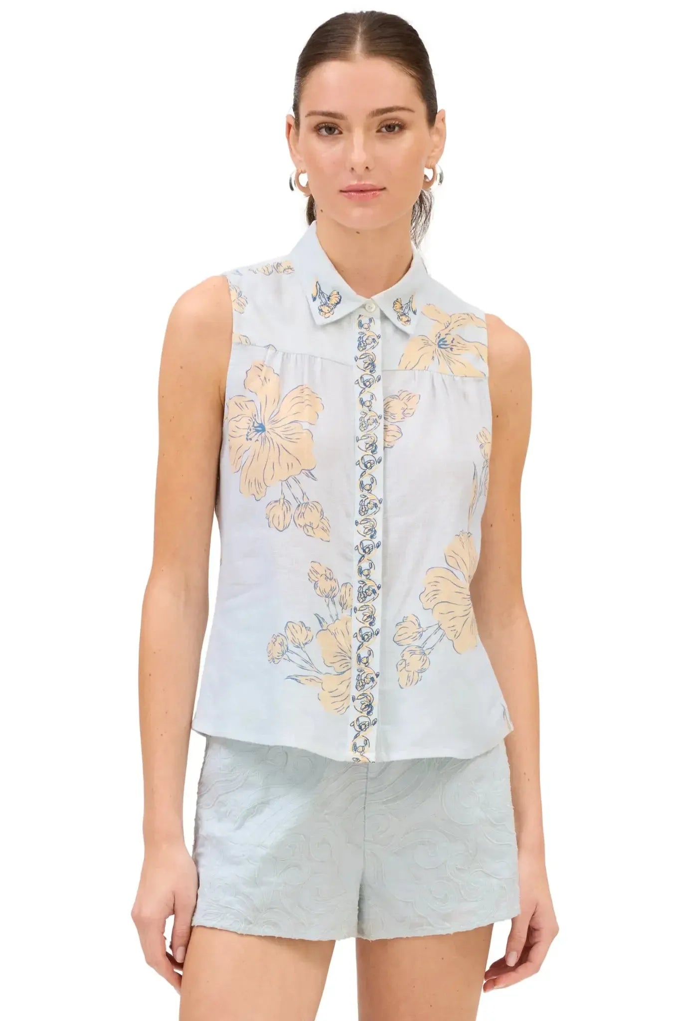 Allison Addison Tank - Pale Blue-Hand In Pocket
