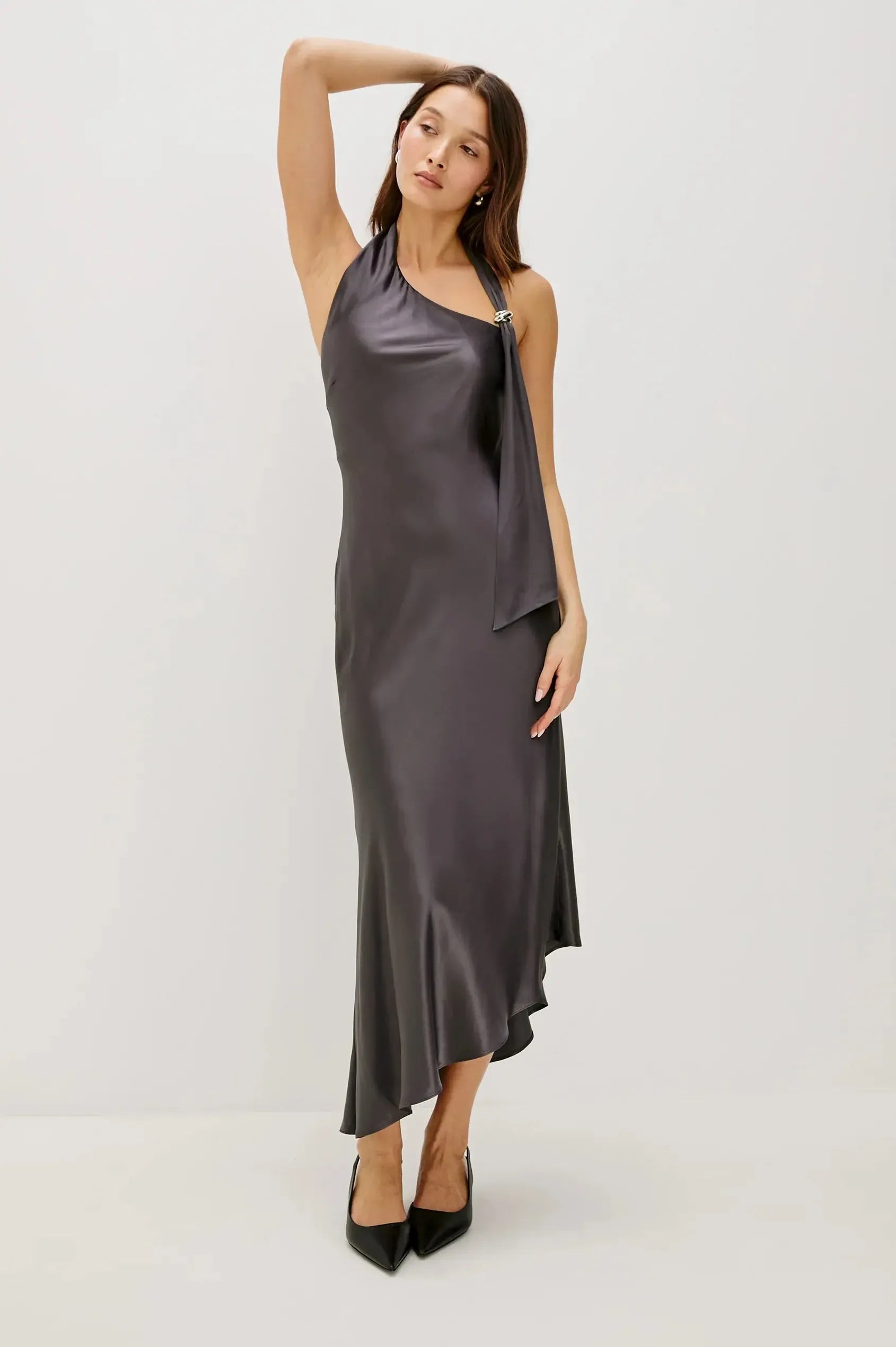 Rails Adra Dress -Gunmetal  Hand In Pocket