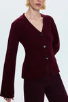 Pistola Aeron Cardigan- Claret-Hand In Pocket