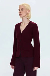 Pistola Aeron Cardigan- Claret-Hand In Pocket