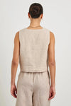 Rails Akira Top- Heathered Flax-Hand In Pocket