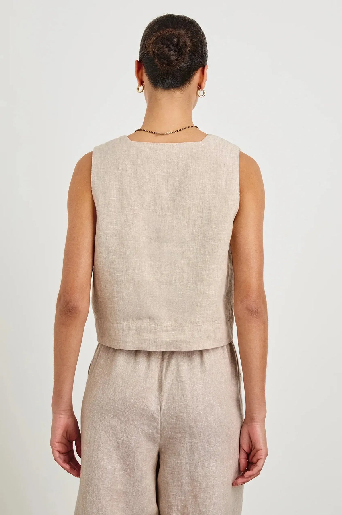 Rails Akira Top- Heathered Flax-Hand In Pocket