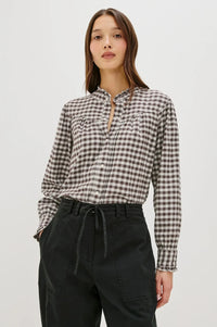 Rails Alanna Blouse- Chocolate Chip-Hand In Pocket