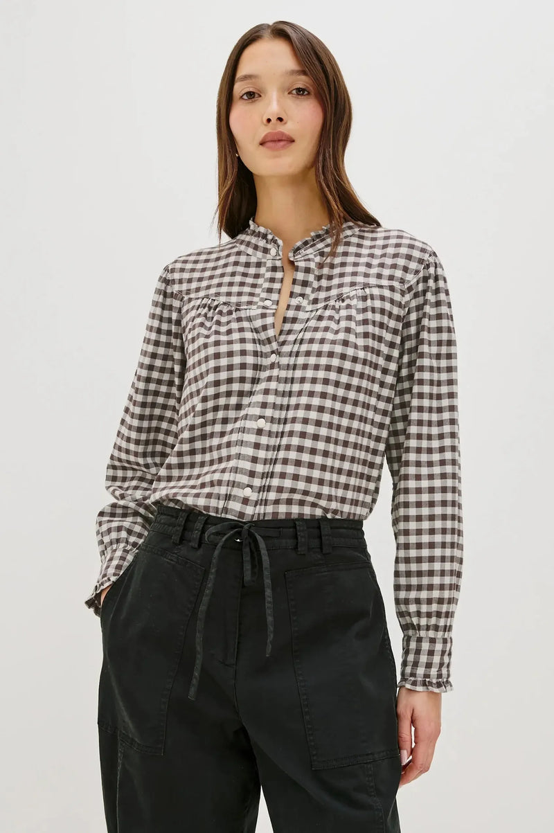 Rails Alanna Blouse- Chocolate Chip-Hand In Pocket