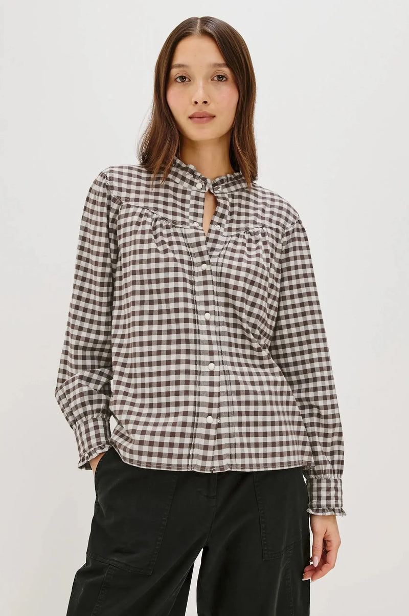 Rails Alanna Blouse- Chocolate Chip-Hand In Pocket
