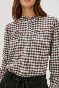 Rails Alanna Blouse- Chocolate Chip-Hand In Pocket