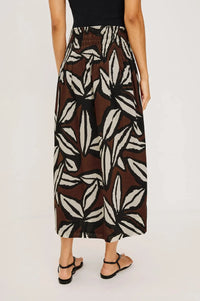 Rails Alessa Skirt - Cocoa Floral-Hand In Pocket