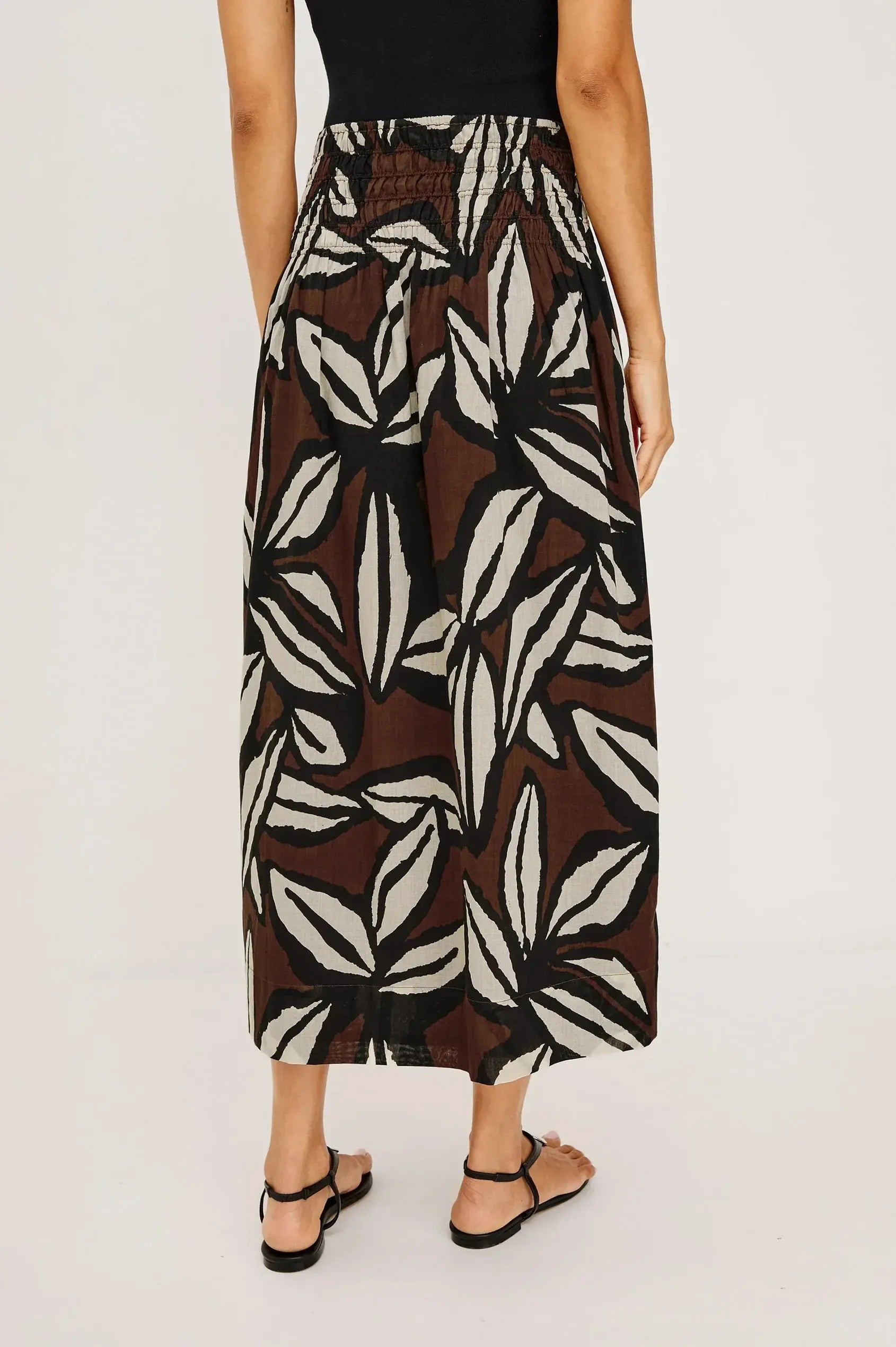 Rails Alessa Skirt - Cocoa Floral-Hand In Pocket