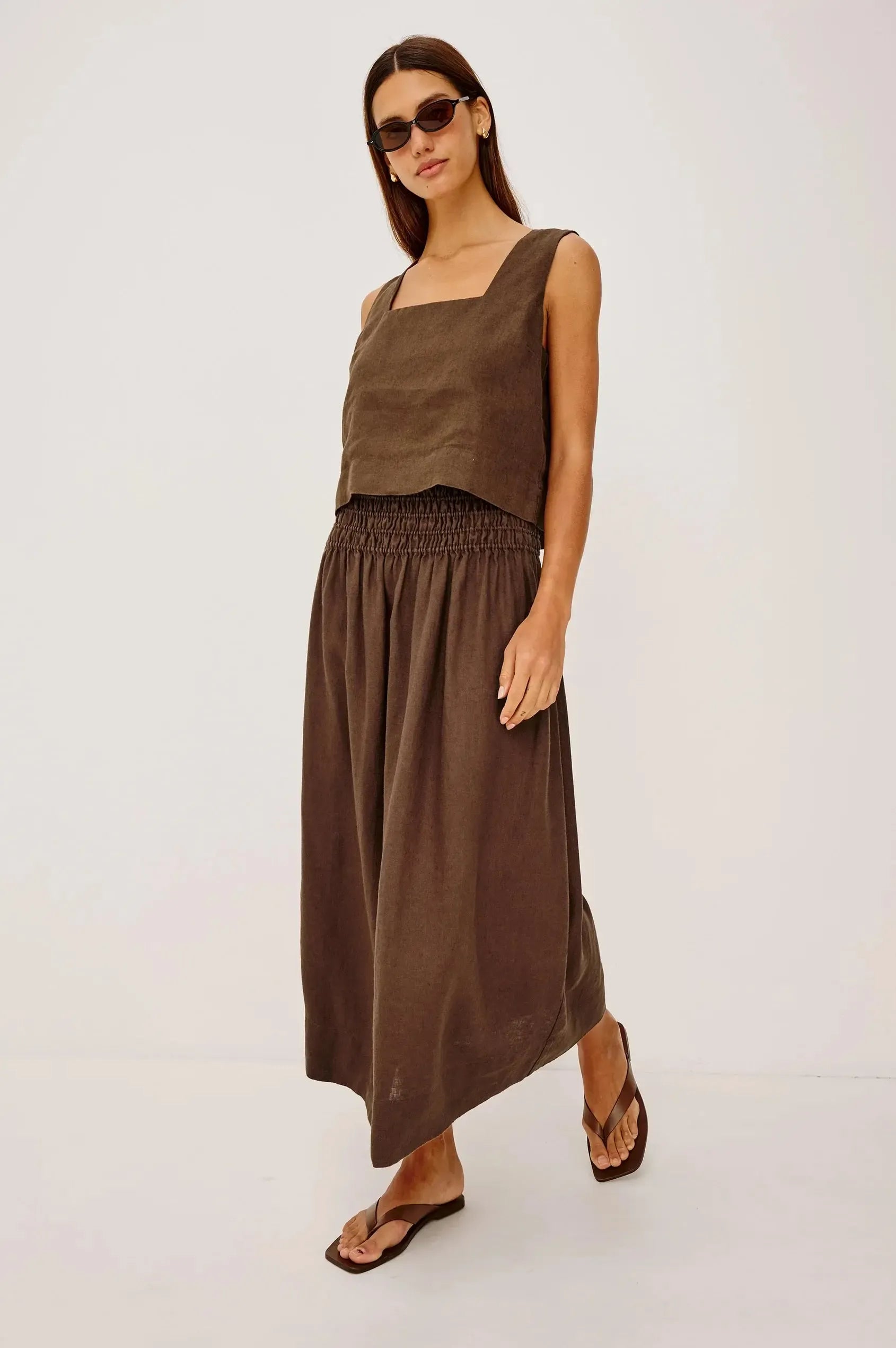 Rails Alessa Skirt - Espresso-Hand In Pocket