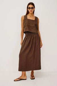 Rails Alessa Skirt - Espresso-Hand In Pocket