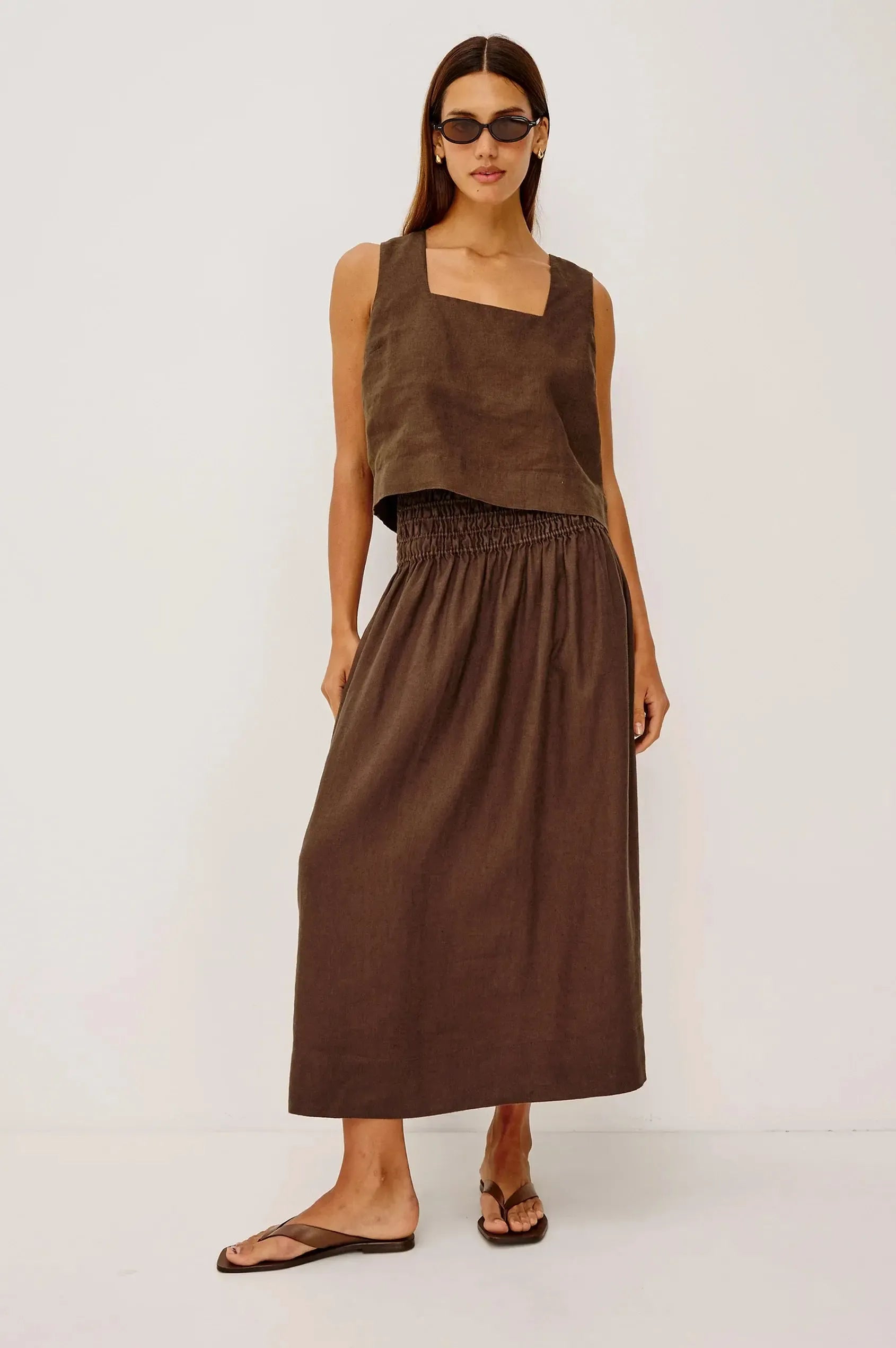 Rails Alessa Skirt - Espresso-Hand In Pocket