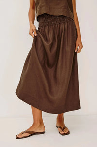 Rails Alessa Skirt - Espresso-Hand In Pocket