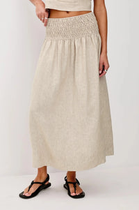 Rails Alessa Skirt - Heathered Flax-Hand In Pocket