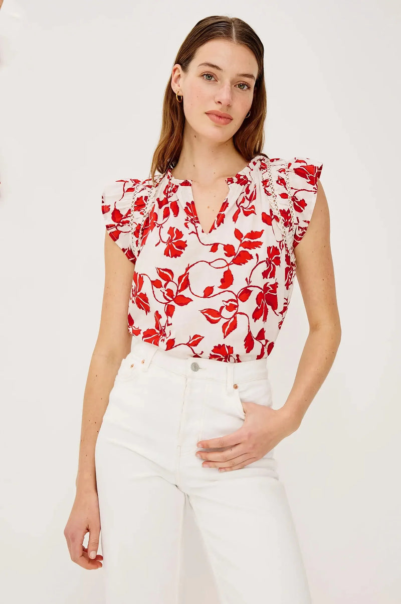 Rails Allea Top - Red Jasmine-Hand In Pocket