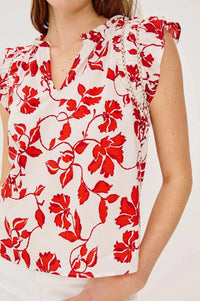 Rails Allea Top - Red Jasmine-Hand In Pocket