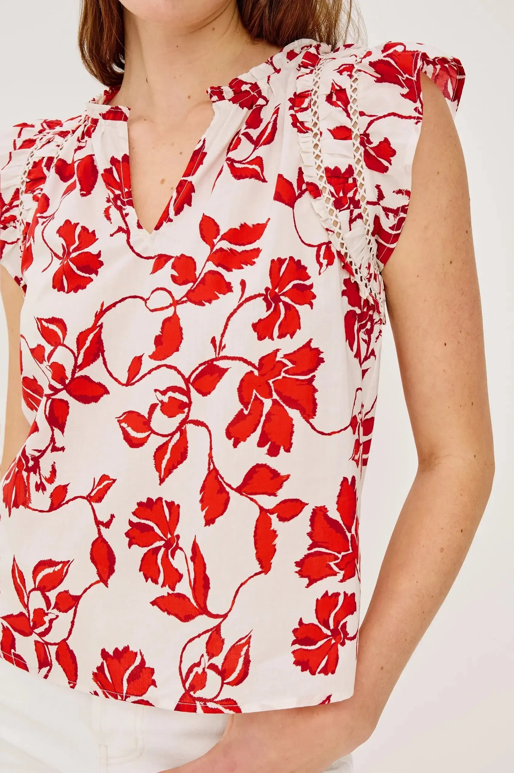 Rails Allea Top - Red Jasmine-Hand In Pocket
