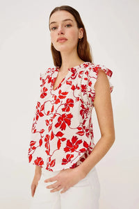 Rails Allea Top - Red Jasmine-Hand In Pocket