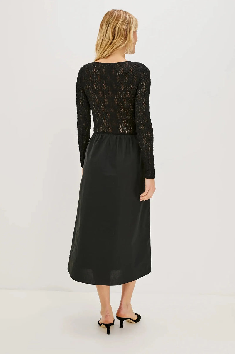 rails black midi dress Rails | Moira Dress - Black | Premium Cotton | Size XS