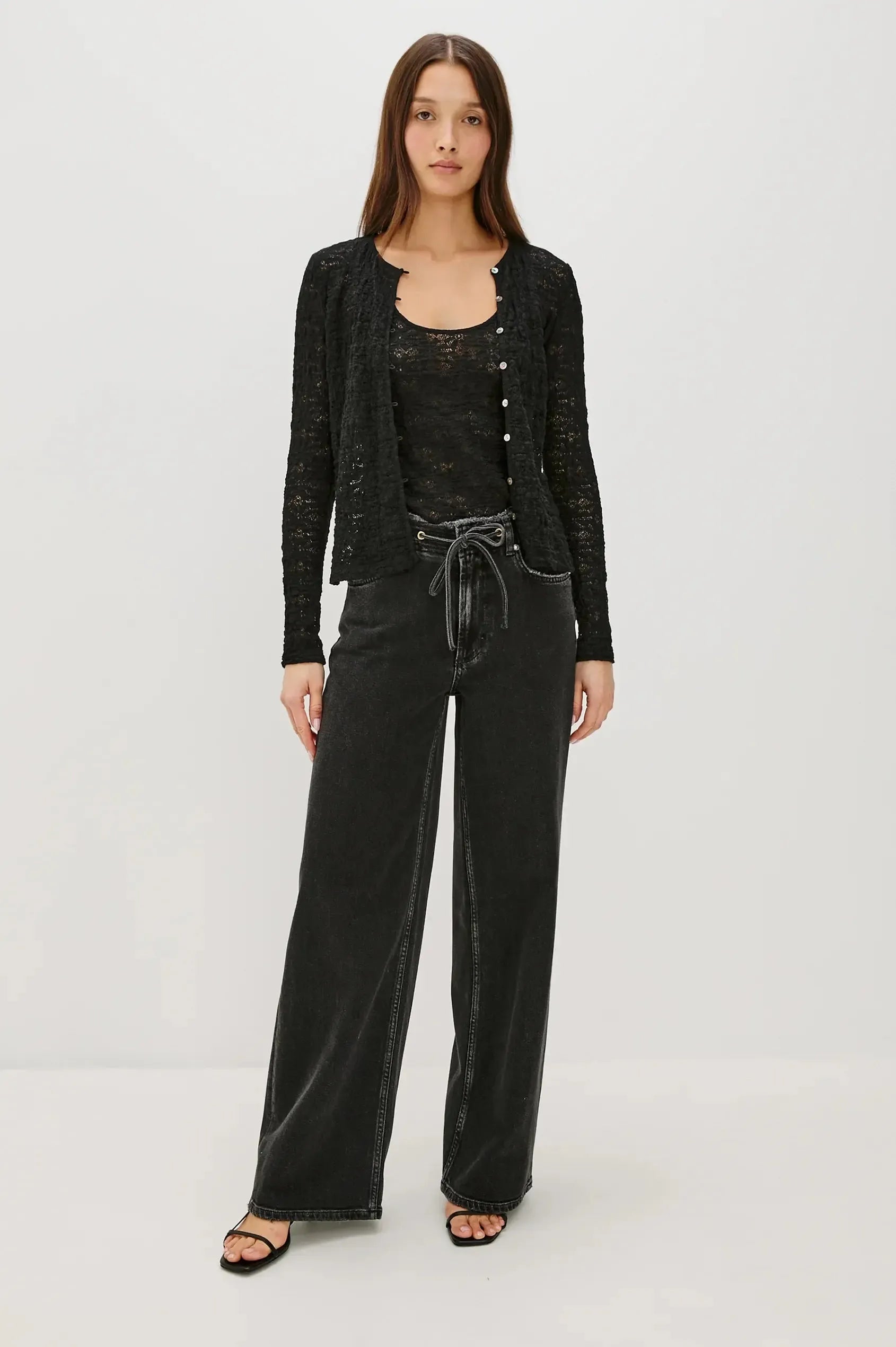 Rails Angeleno Wide Leg - Ash Black-Hand In Pocket