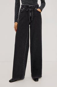 Rails Angeleno Wide Leg - Ash Black-Hand In Pocket