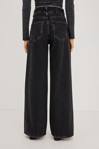 Rails Angeleno Wide Leg - Ash Black-Hand In Pocket