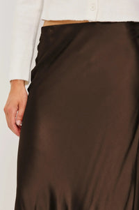 Rails Anya Midi Skirt - Espresso-Hand In Pocket