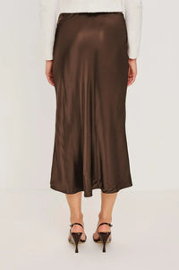 Rails Anya Midi Skirt - Espresso-Hand In Pocket