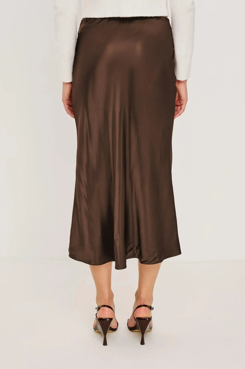 Rails Anya Midi Skirt - Espresso-Hand In Pocket