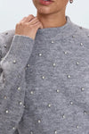 Pistola Aura Sweater- Charcoal Diamonte