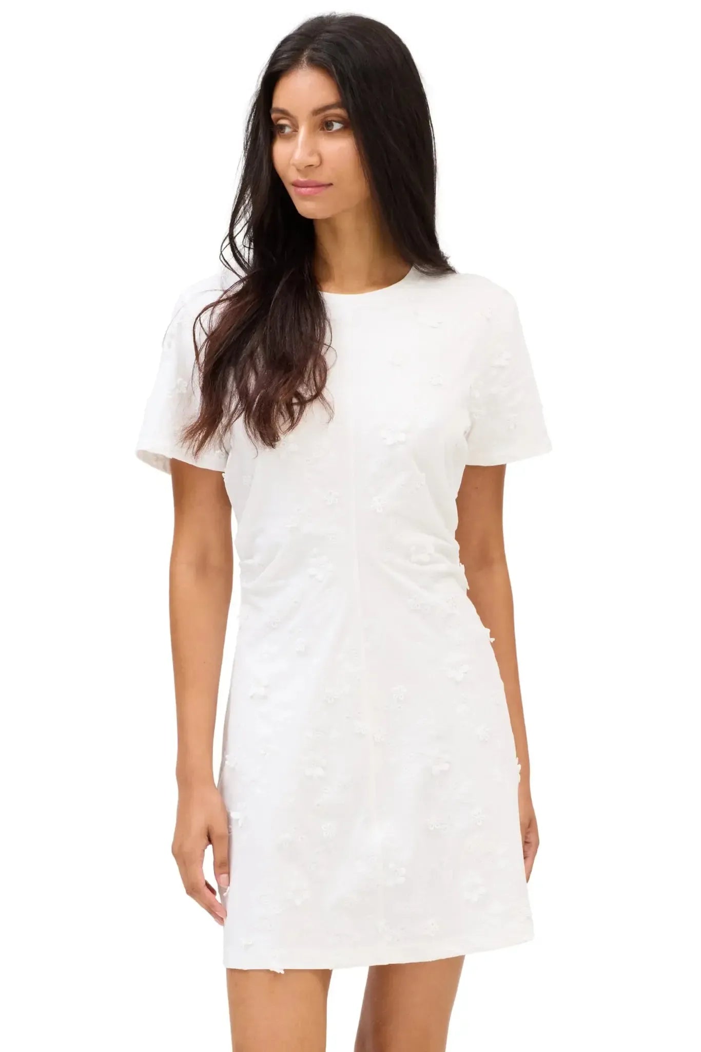 Allison Aviva Dress- White-Hand In Pocket