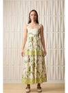 Aylaya Johannesburg Dress- Palm Forest-Hand In Pocket