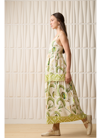 Aylaya Johannesburg Dress- Palm Forest-Hand In Pocket
