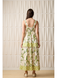Aylaya Johannesburg Dress- Palm Forest-Hand In Pocket