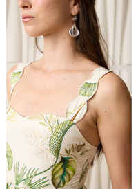 Aylaya Johannesburg Dress- Palm Forest-Hand In Pocket