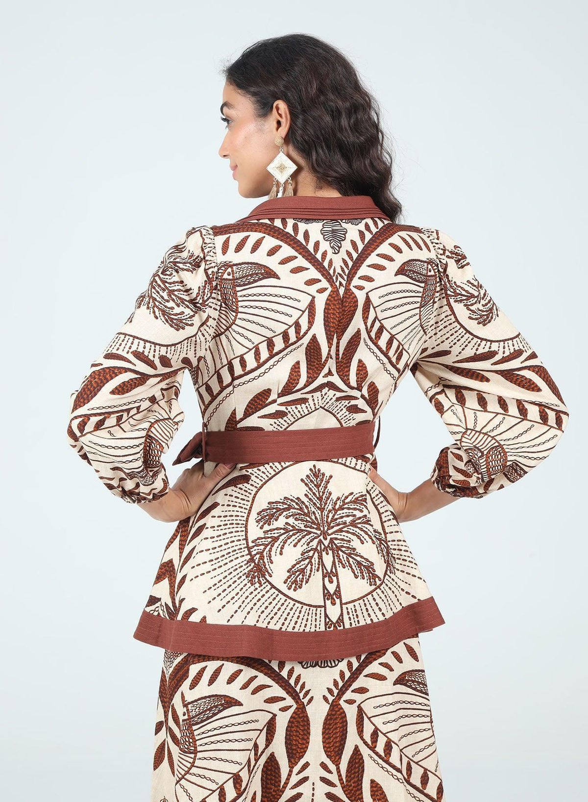 Aylaya Rio Dress- Brown-Hand In Pocket