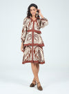 Aylaya Rio Dress- Brown-Hand In Pocket