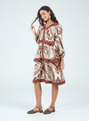 Aylaya Rio Dress- Brown-Hand In Pocket