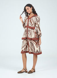 Aylaya Rio Dress- Brown-Hand In Pocket